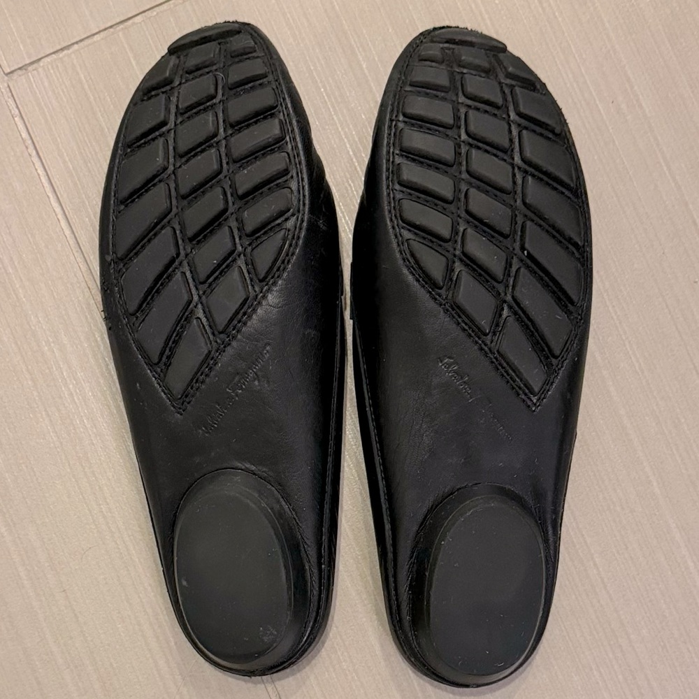 Salvatore Ferragamo Black Leather Mules - Picture 3 of 3